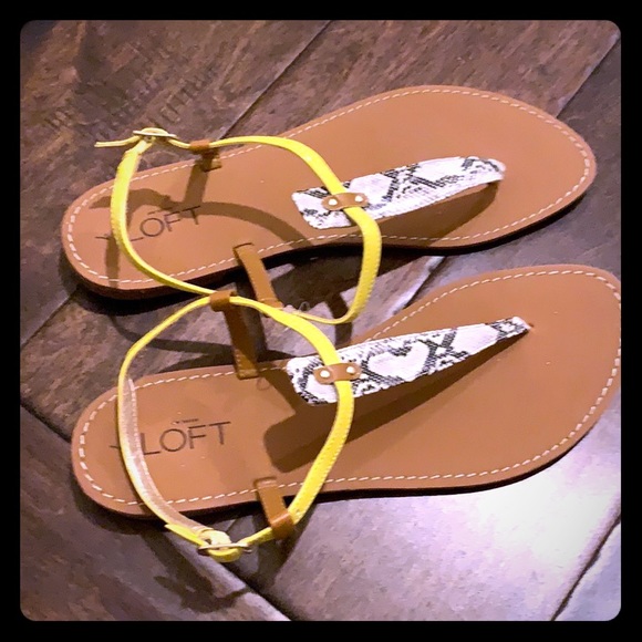 LOFT Snake Print Sandals Size 7 New - Picture 1 of 3